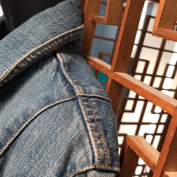 Cato cropped jean jacket w/snap buttons and cool details through jacket Size XL. - Picture 7 of 12